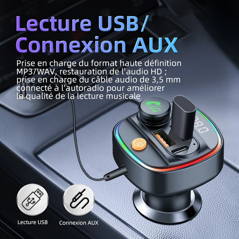 Chargeur pour telephone Bluetooth 5.3 FM