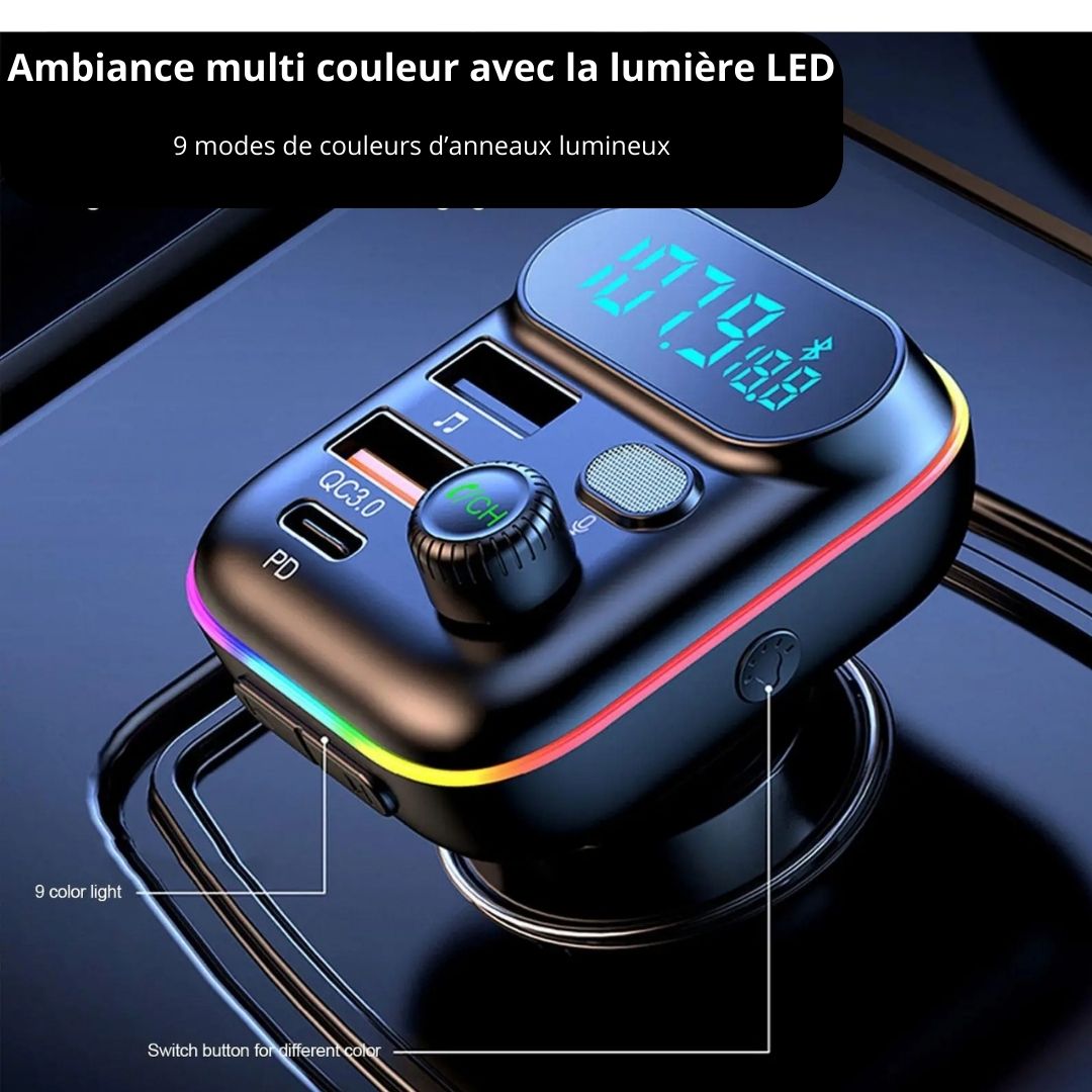 Chargeur pour telephone - Bluetooth 5.0 FM-MP3