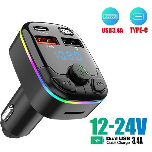 Chargeur voiture pour telephone 5.0 MP3 - Bluetooth - USB - bouche a l'oreille